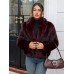 Koyu Kırmızı Suni Kürk Ceket